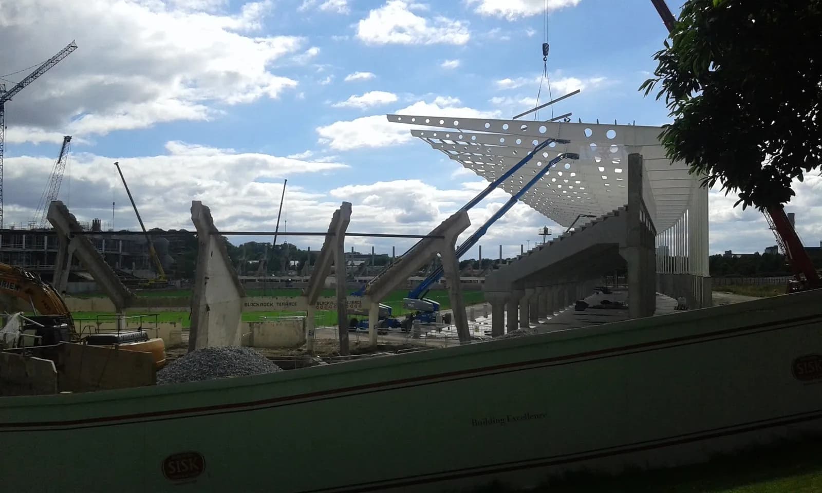 Páirc Uí Chaoimh stadium in Cork, showing the old and new stands.