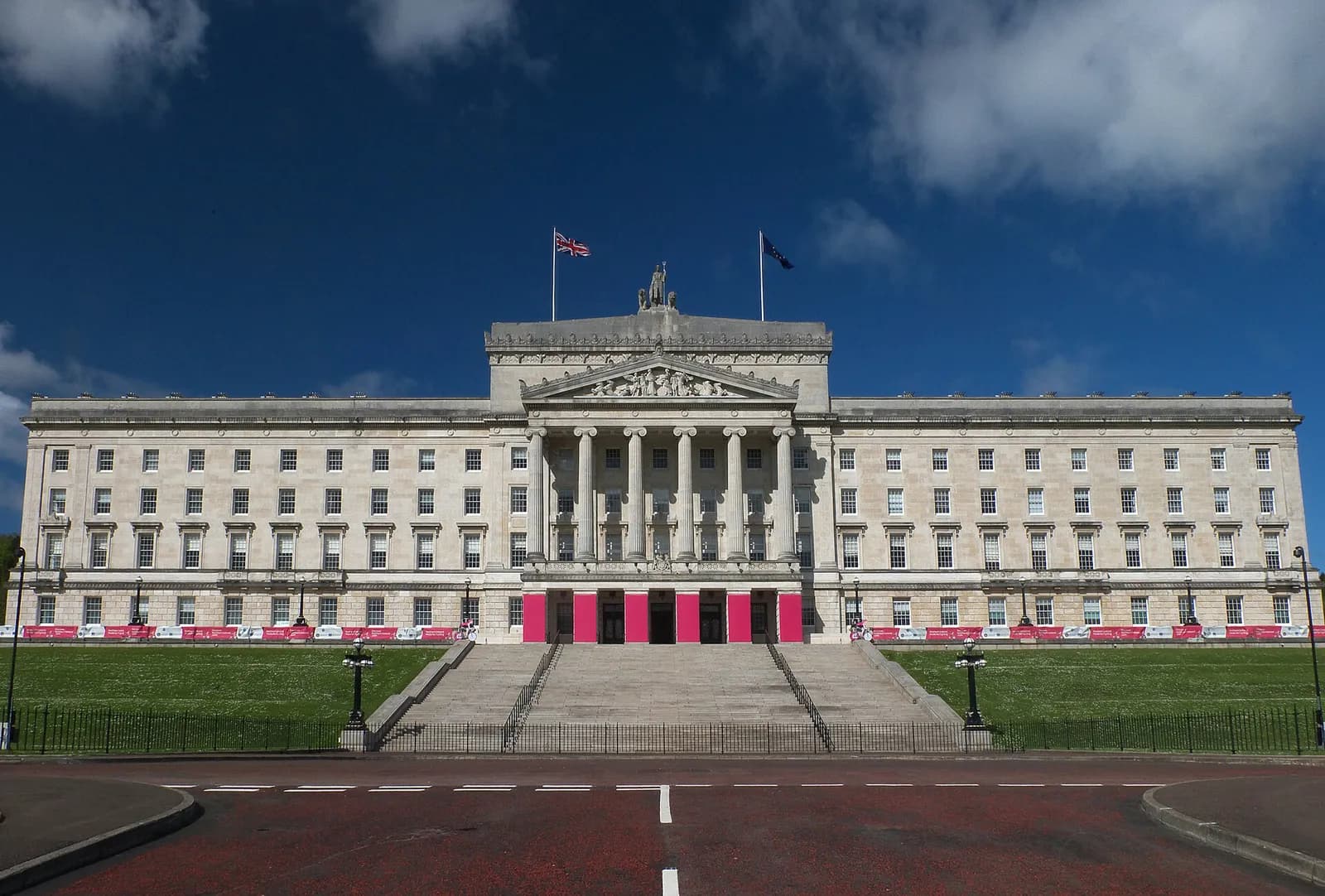 Parliament Buildings at Stormont, Belfast, photographed during the Giro d’Italia in 2014.