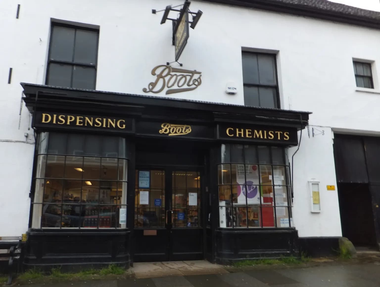 Exterior of a Boots store in Midhurst, England.