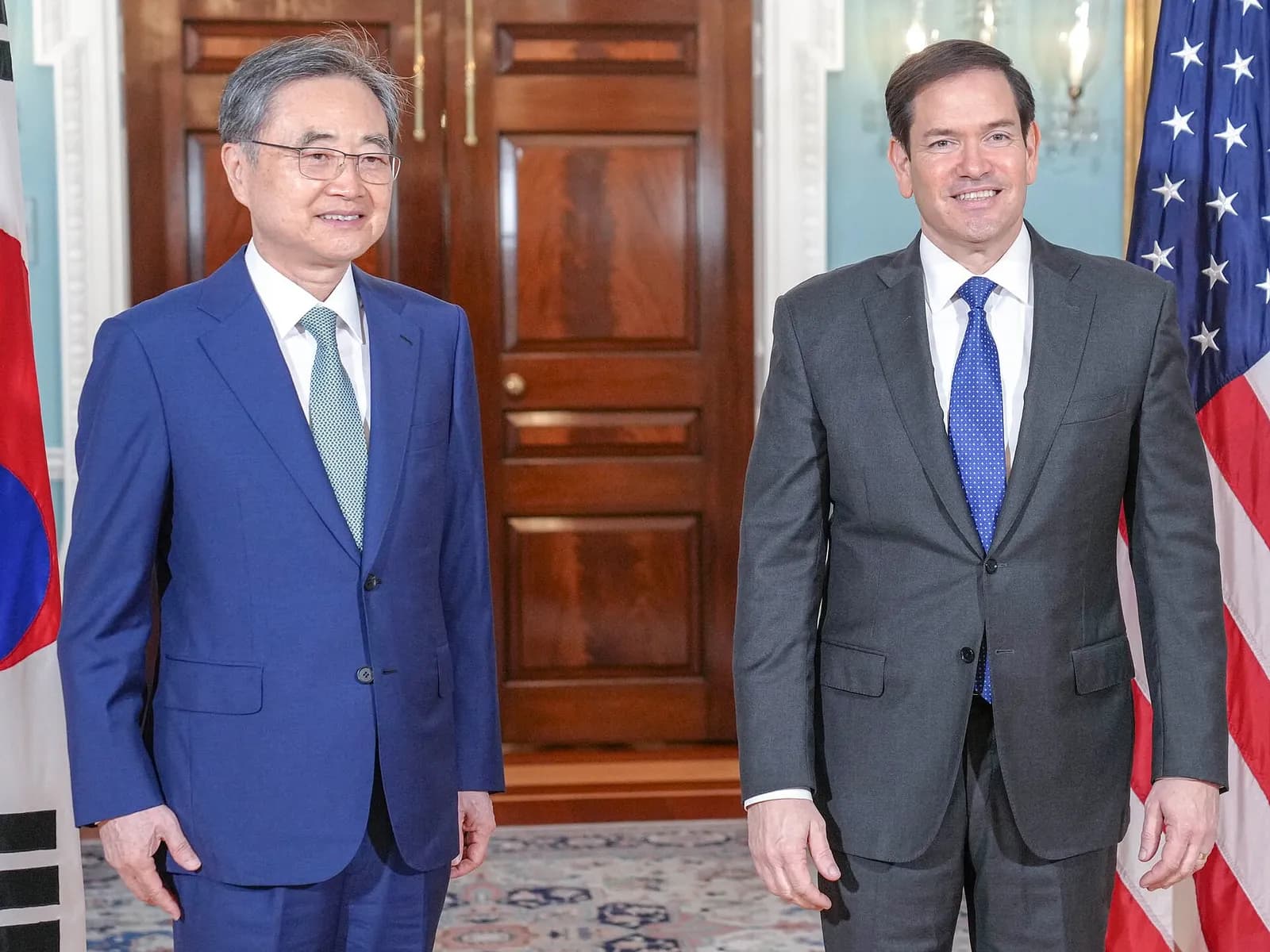 South Korean Foreign Minister Cho Hyun meets U.S. Secretary of State Marco Rubio at the Department of State in Washington, D.C.
