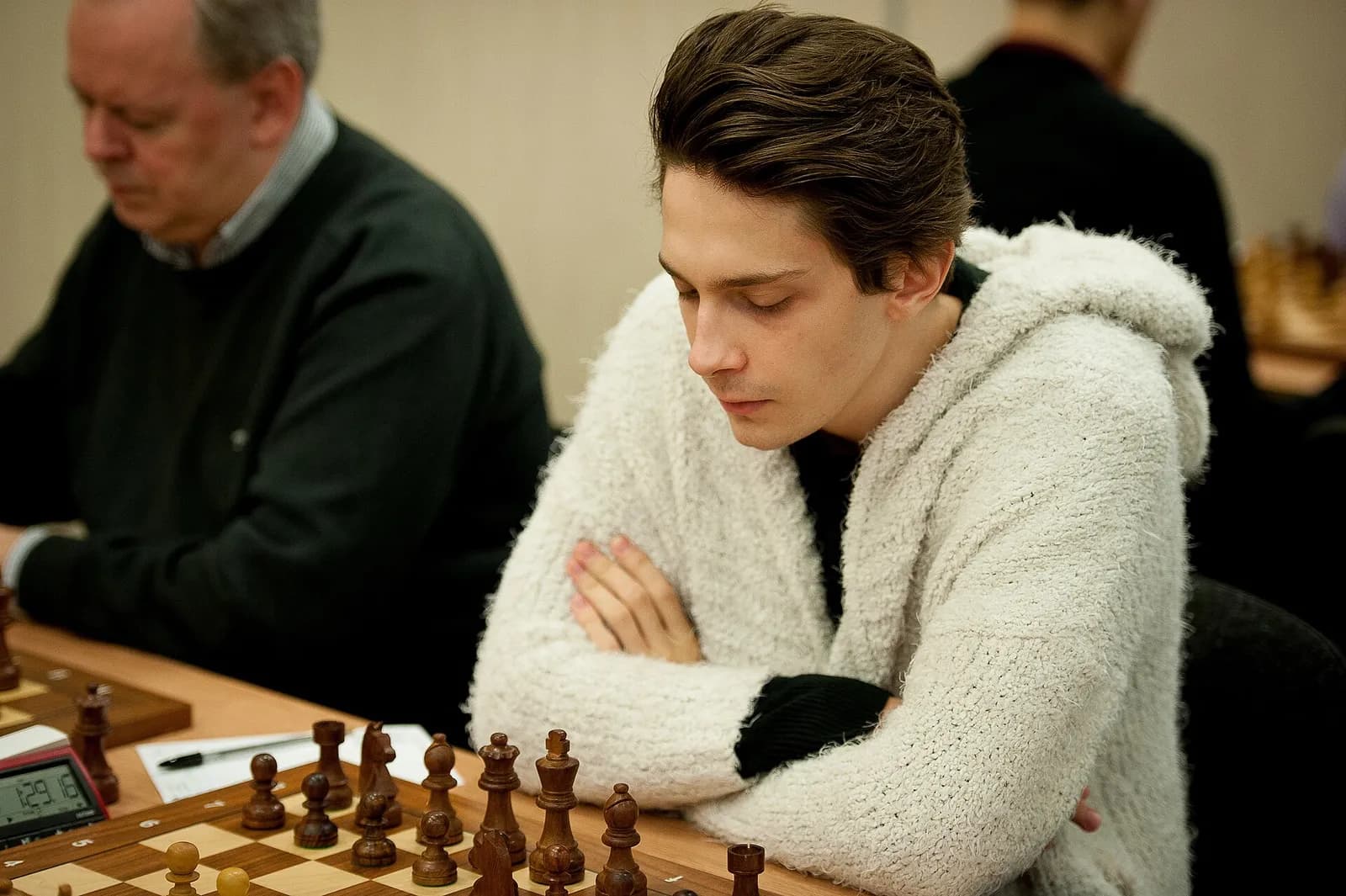 French grandmaster Jules Moussard at the London Chess Classic