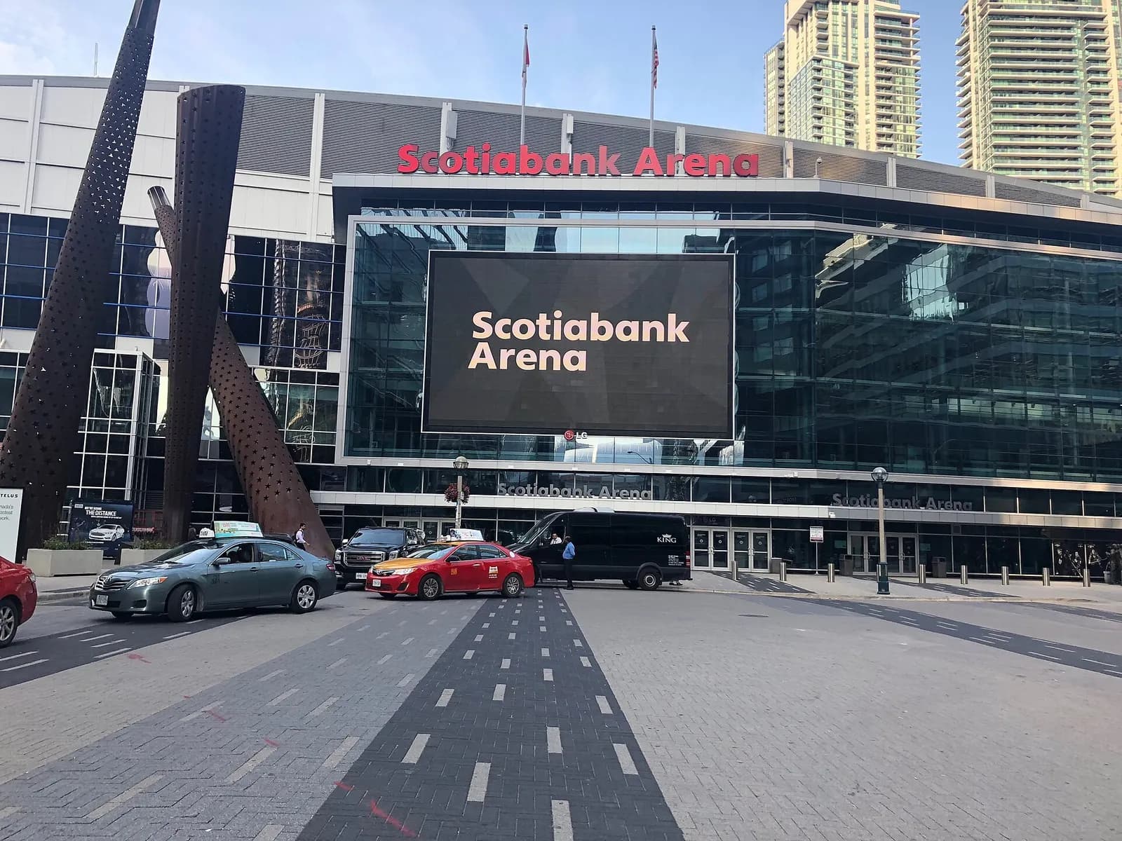 Exterior of Scotiabank Arena in Toronto.