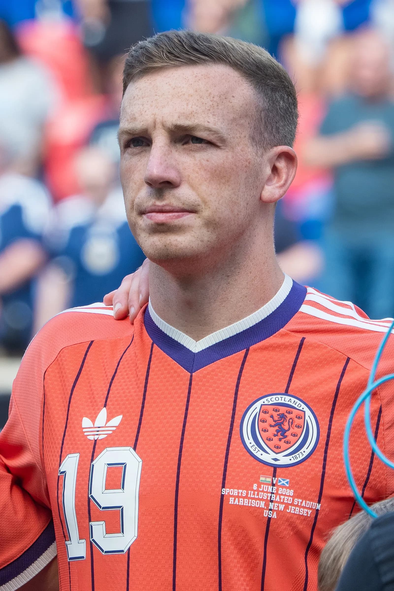 Lewis Ferguson playing for Scotland against Bolivia in June 2026