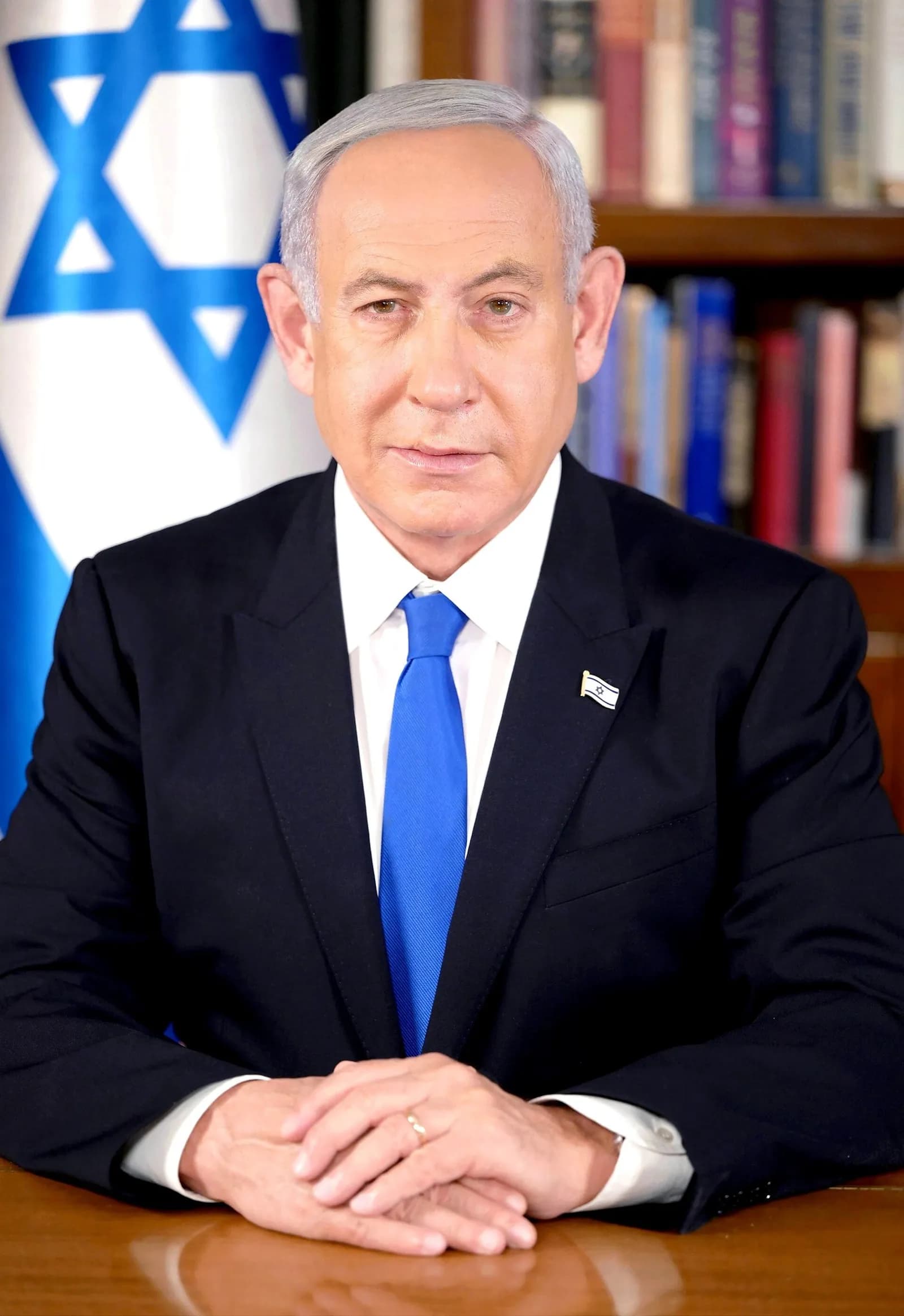 Benjamin Netanyahu in an official portrait.