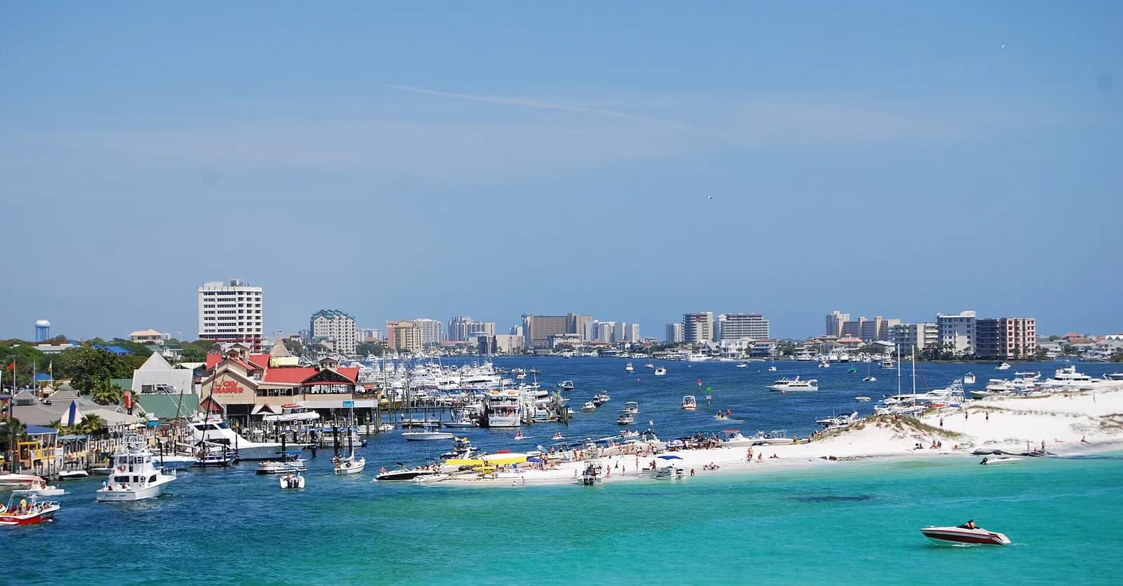 View of Destin, Florida, from Destin Harbor.