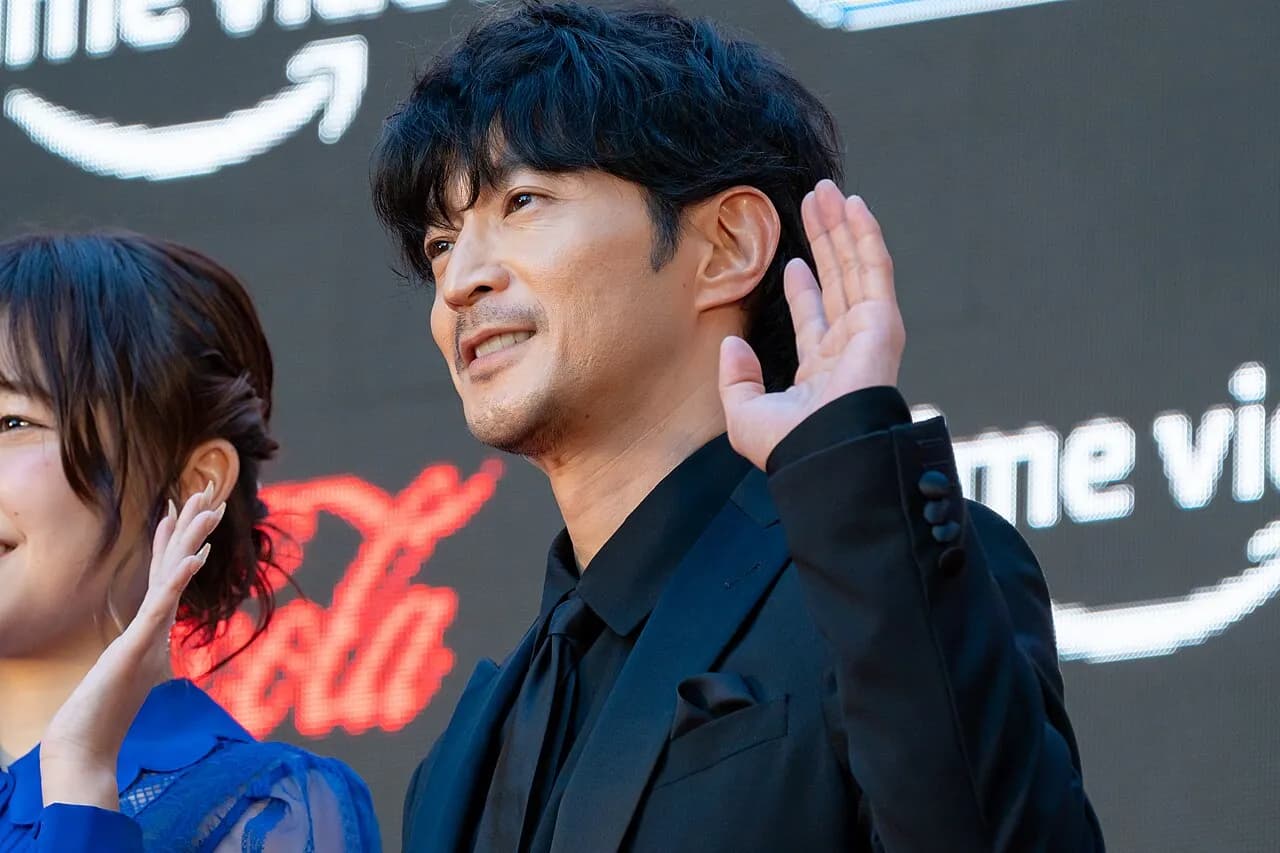 Kenjiro Tsuda on the red carpet at the 2023 Tokyo International Film Festival