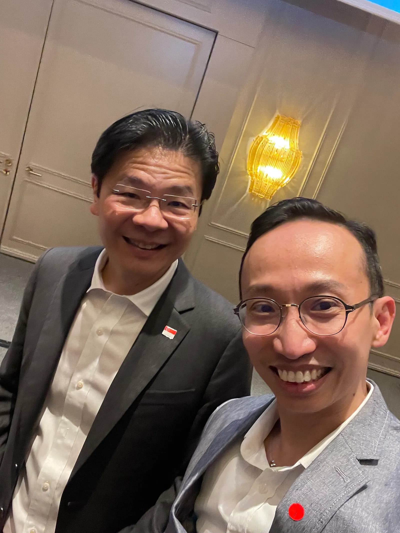 Singapore Prime Minister Lawrence Wong with Alan Ang.
