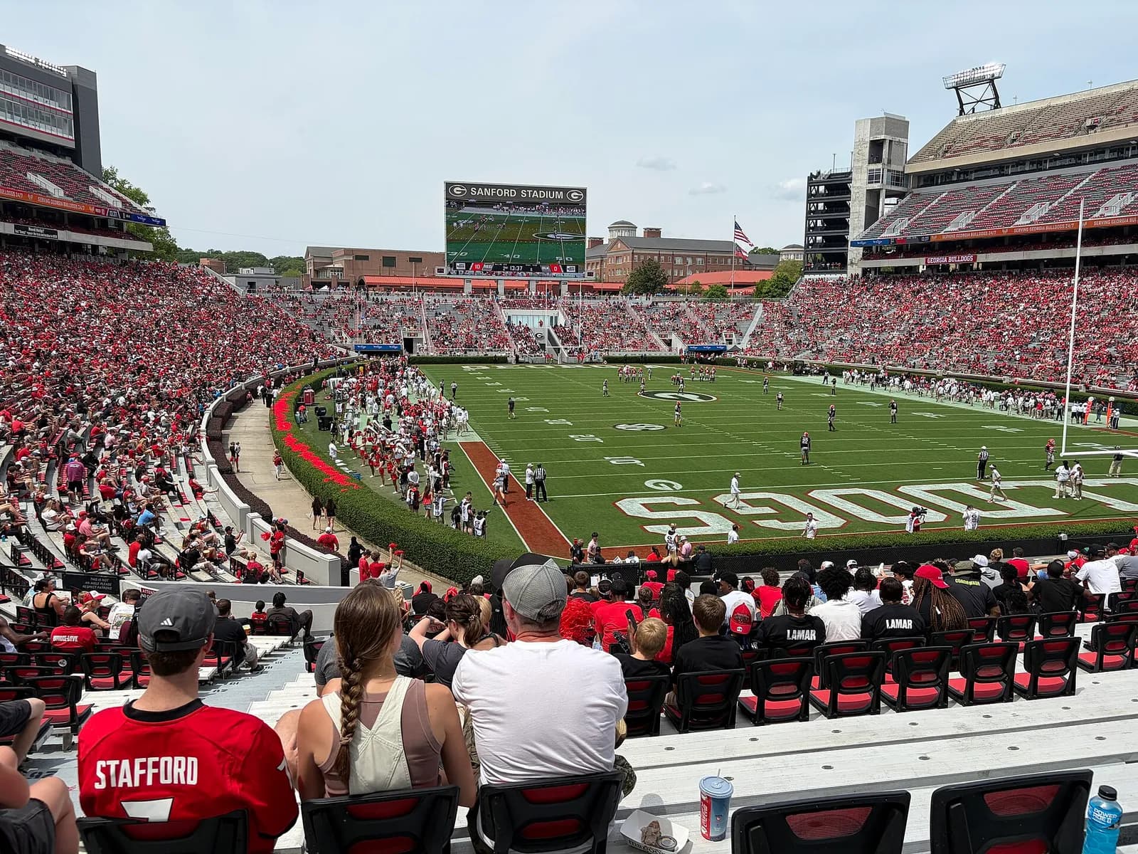 The Georgia Bulldogs play their annual G-Day spring game at Sanford Stadium.