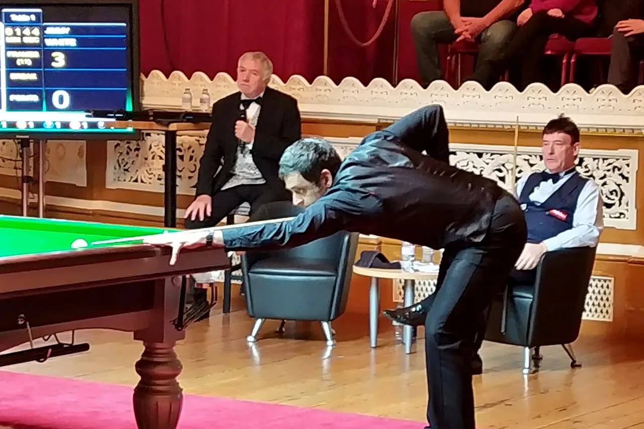 Ronnie O’Sullivan at a snooker tournament at St George’s Hall, Liverpool, in 2022
