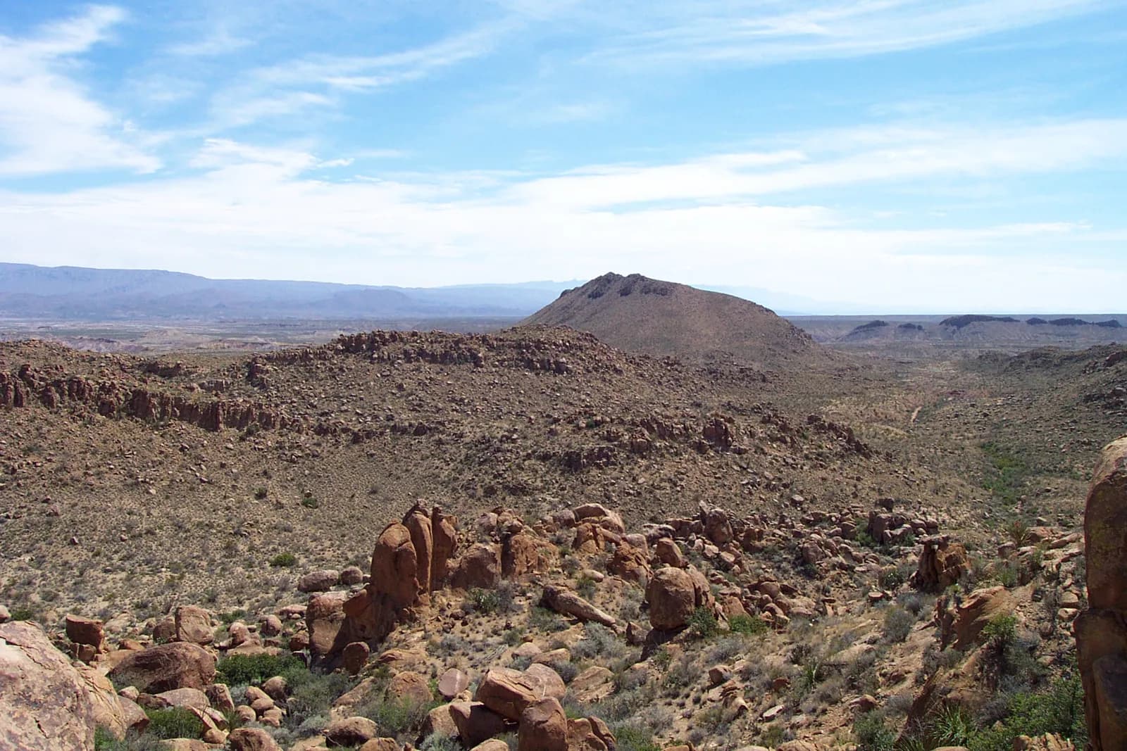 Scenic view of the landscape in Big Bend National Park, Texas.