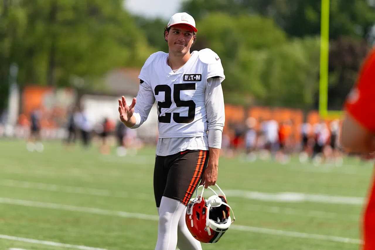 Cleveland Browns kicker Andre Szmyt during the 2026 preseason