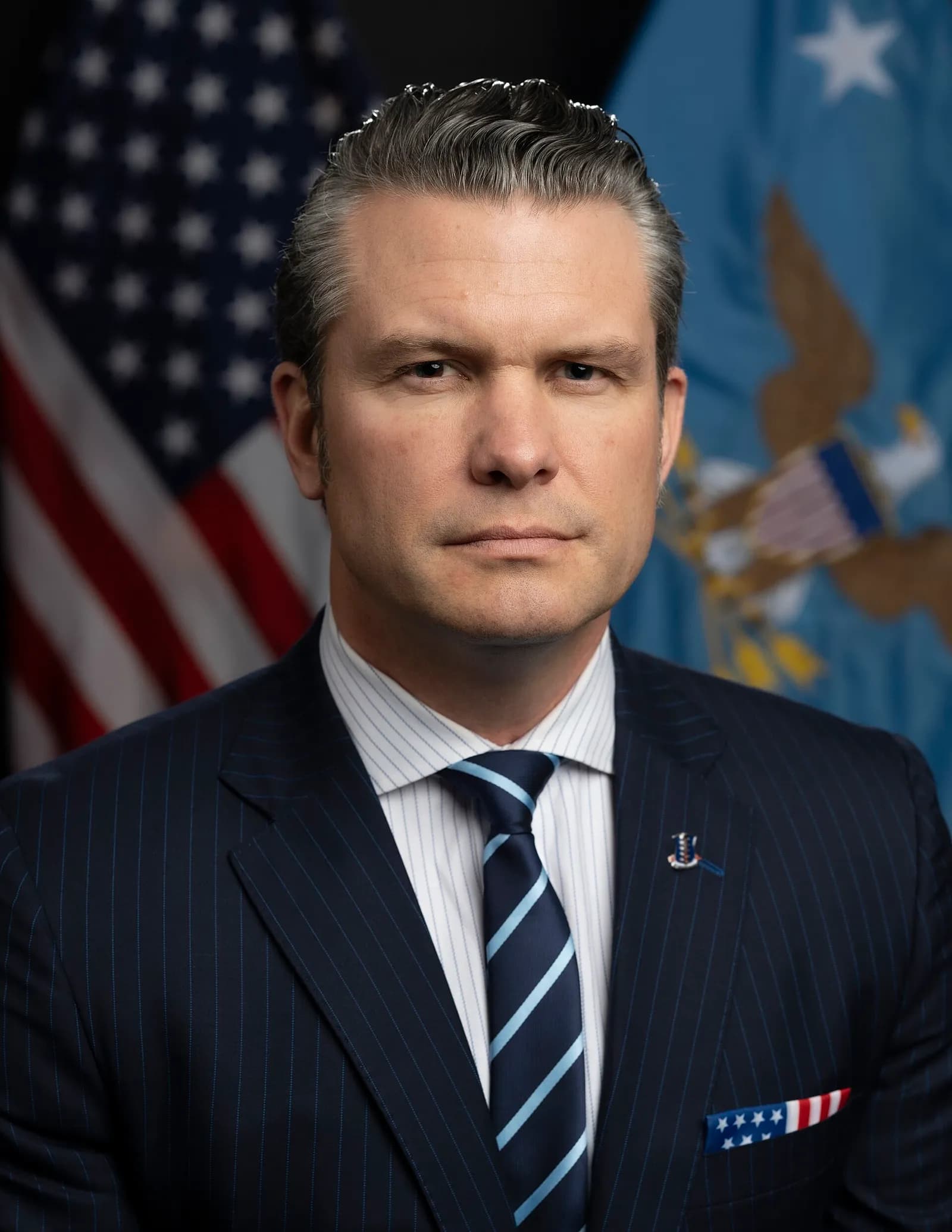 Official portrait of Pete Hegseth