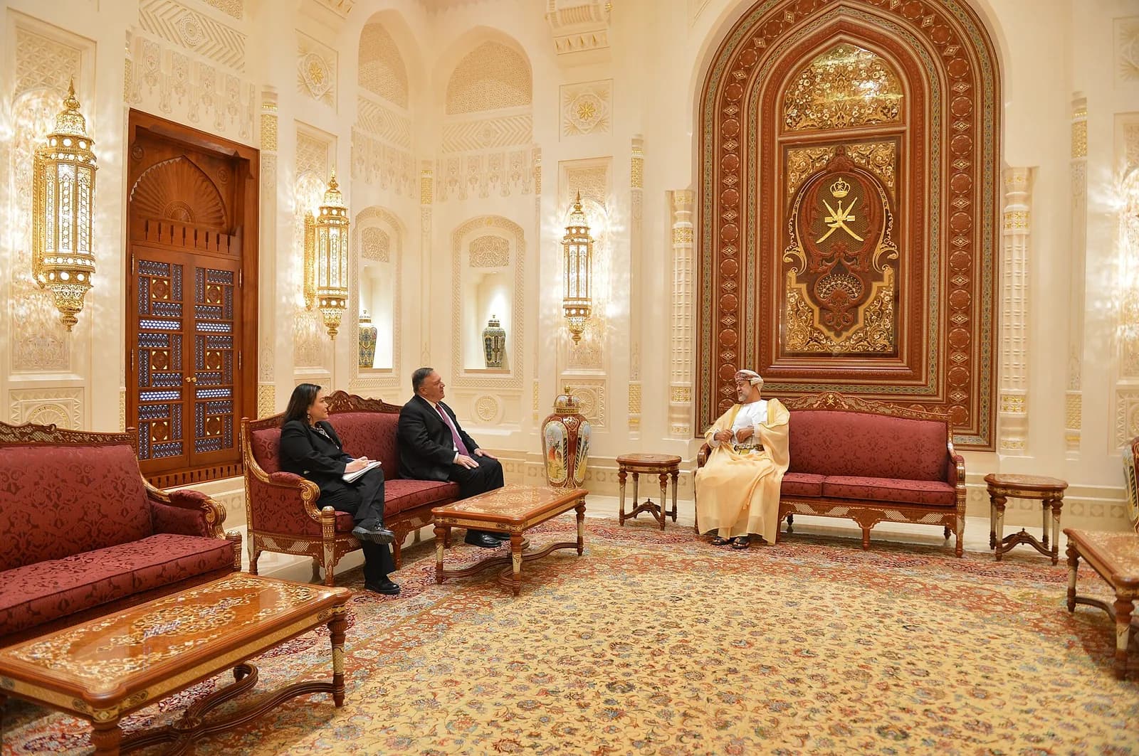 Omani Sultan Haitham bin Tarik meets U.S. Secretary of State Michael R. Pompeo.