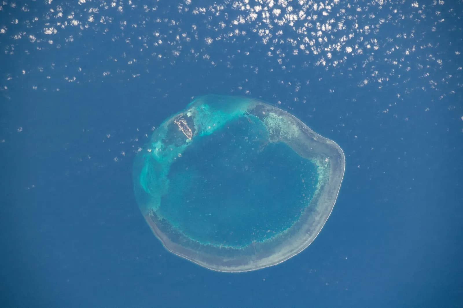 Aerial view of Dongsha Atoll in the South China Sea