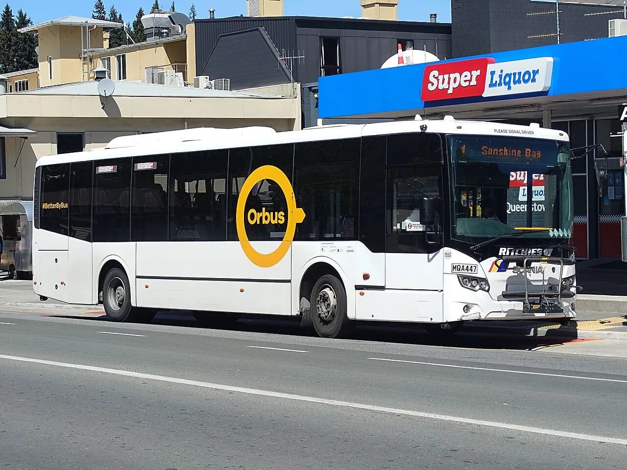 Orbus bus in Queenstown, New Zealand
