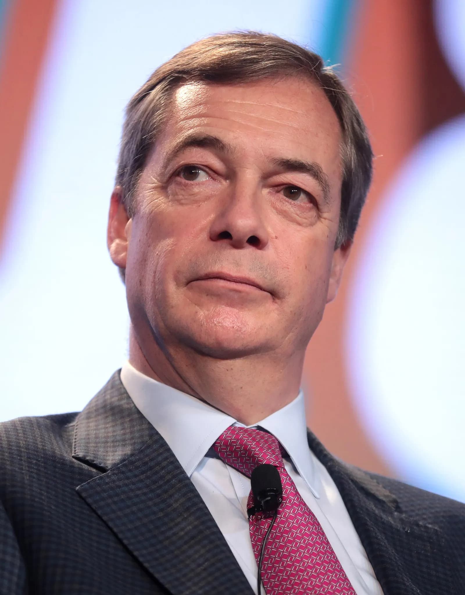 Nigel Farage speaks with attendees at the 2018 Student Action Summit in West Palm Beach, Florida.