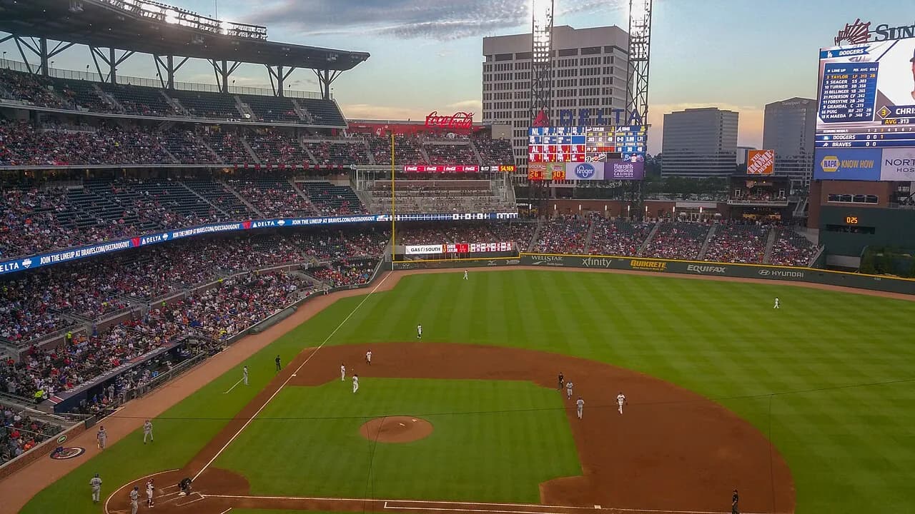 File photograph of Truist Park viewed from the first-base side