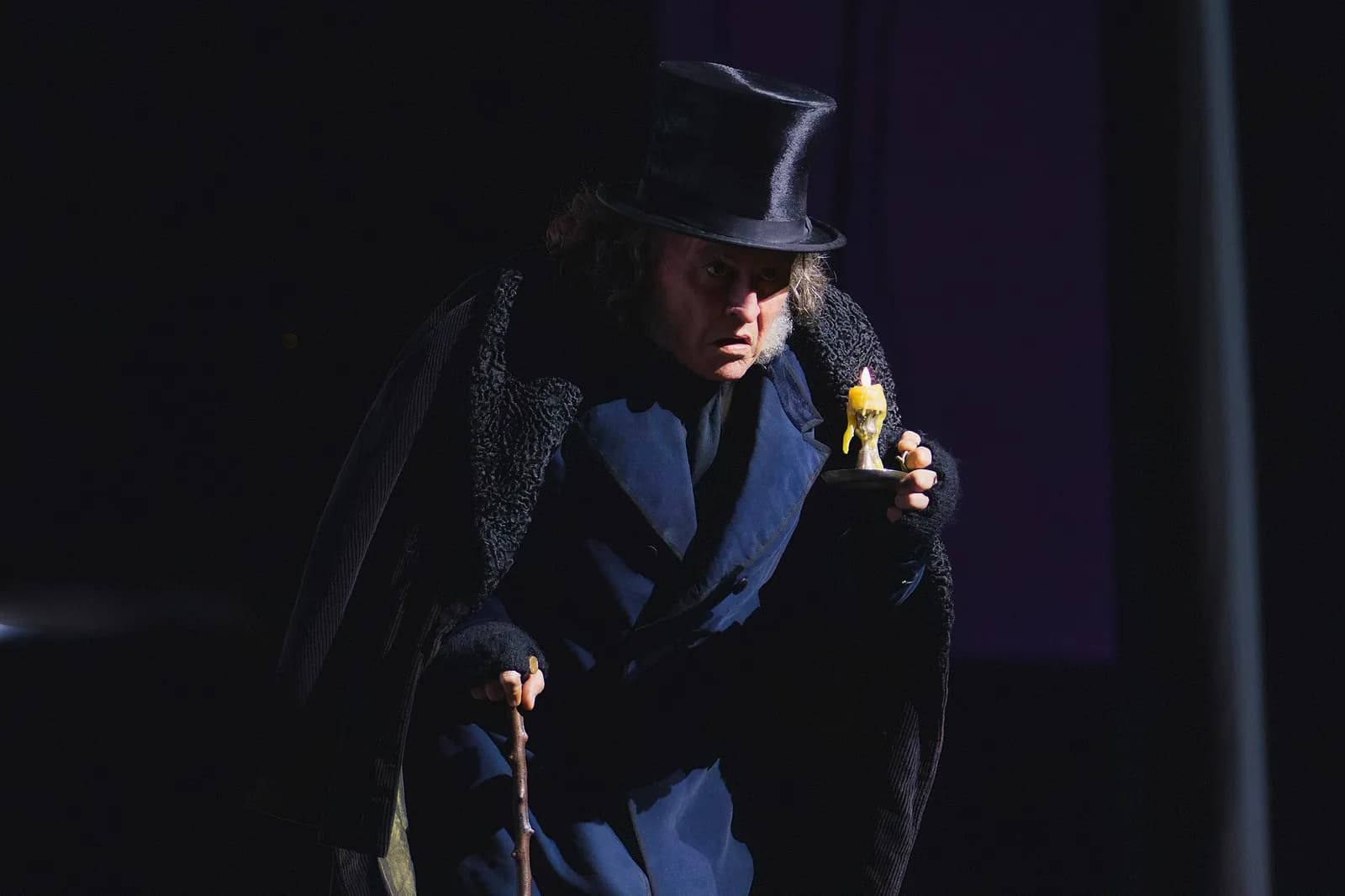 Johnny Depp dressed as Ebenezer Scrooge at San Diego Comic-Con.