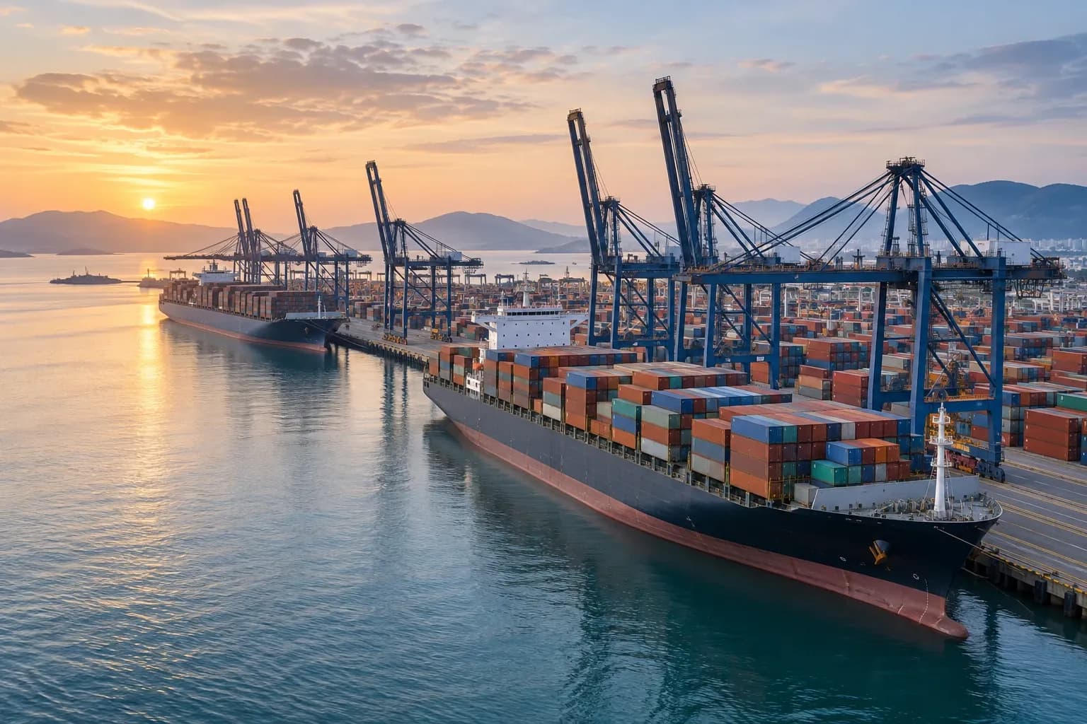 NewsJaws illustration of global shipping infrastructure