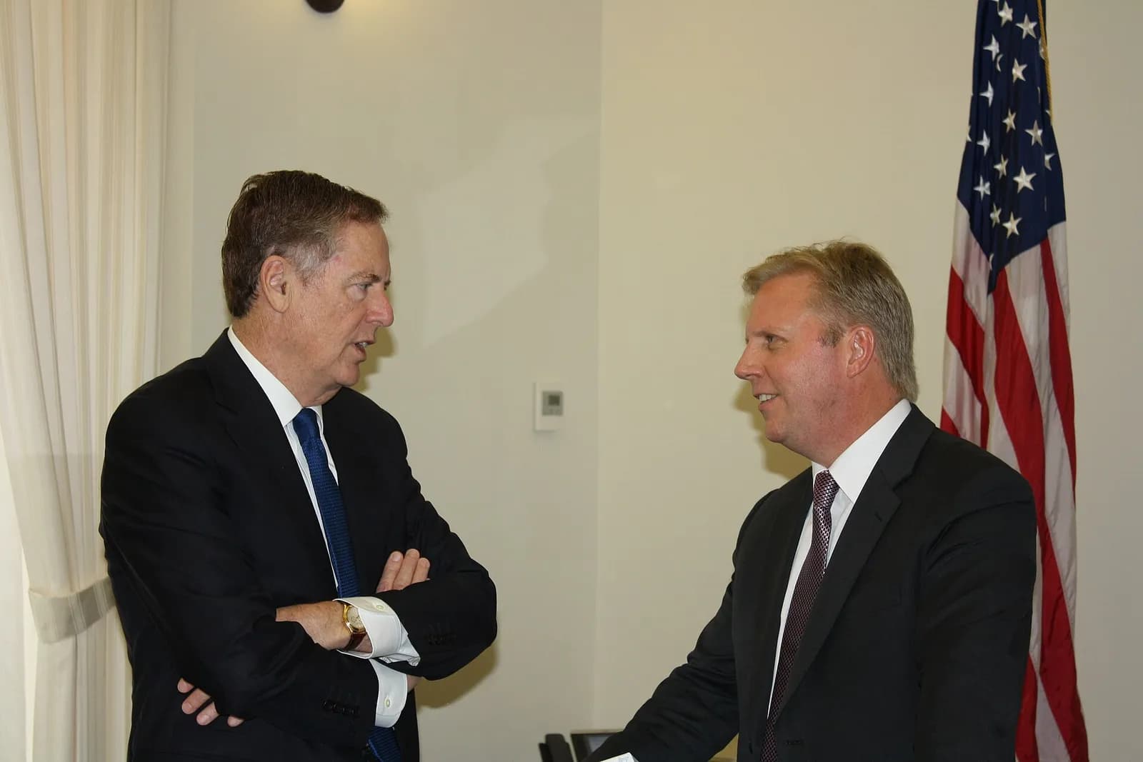 New Zealand Trade Minister Todd McClay meets U.S. Trade Representative Robert Lighthizer.