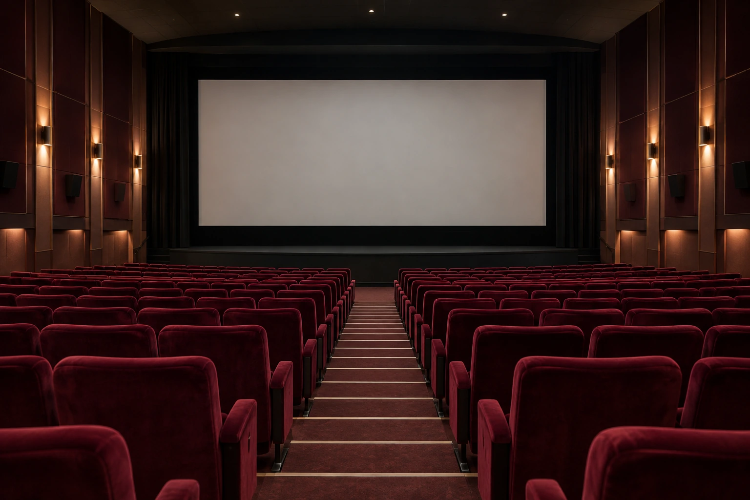 Concept illustration of an empty cinema
