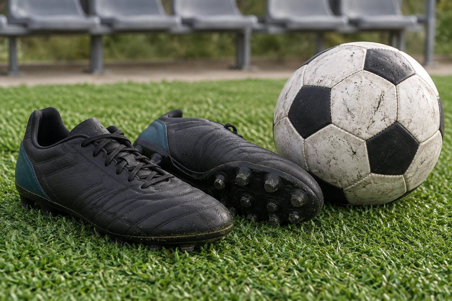 Concept illustration of football training equipment