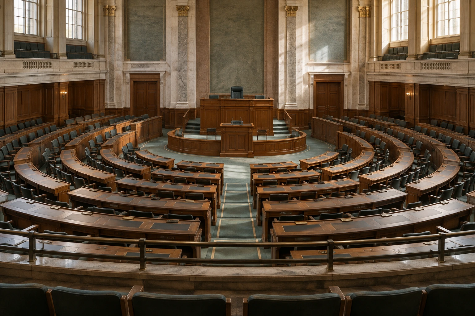 Concept illustration of a parliamentary chamber