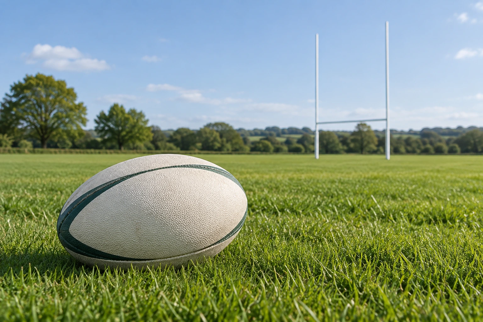 Concept illustration of a rugby training field