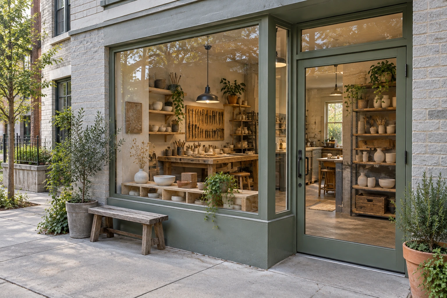 Concept illustration of a neighborhood storefront