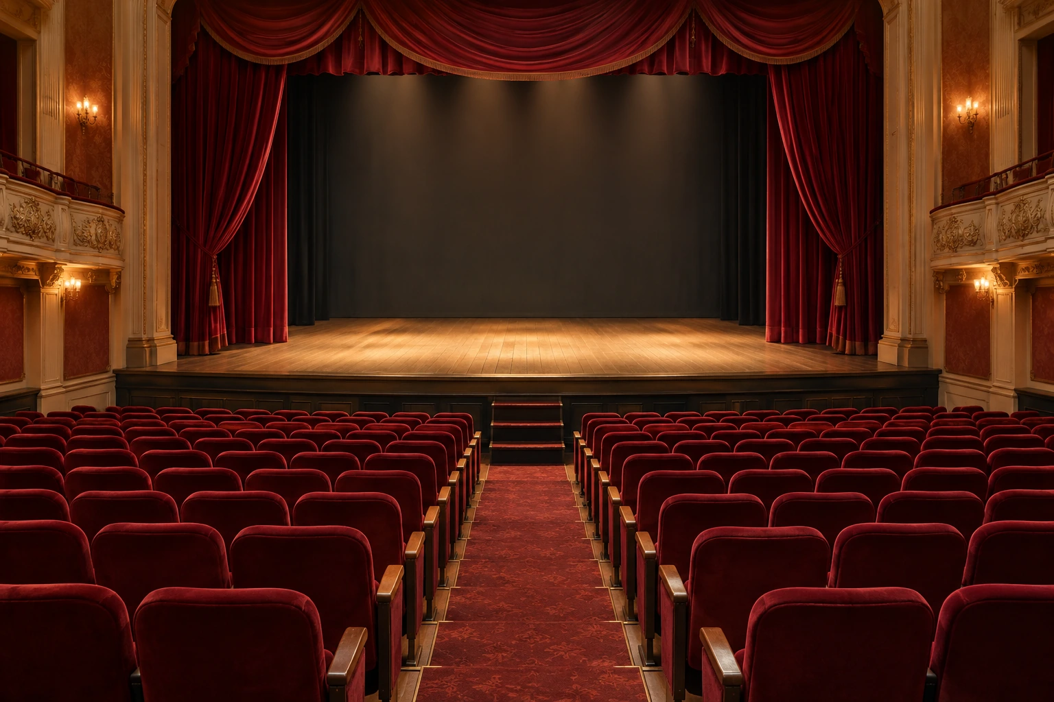 Concept illustration of a theatre stage