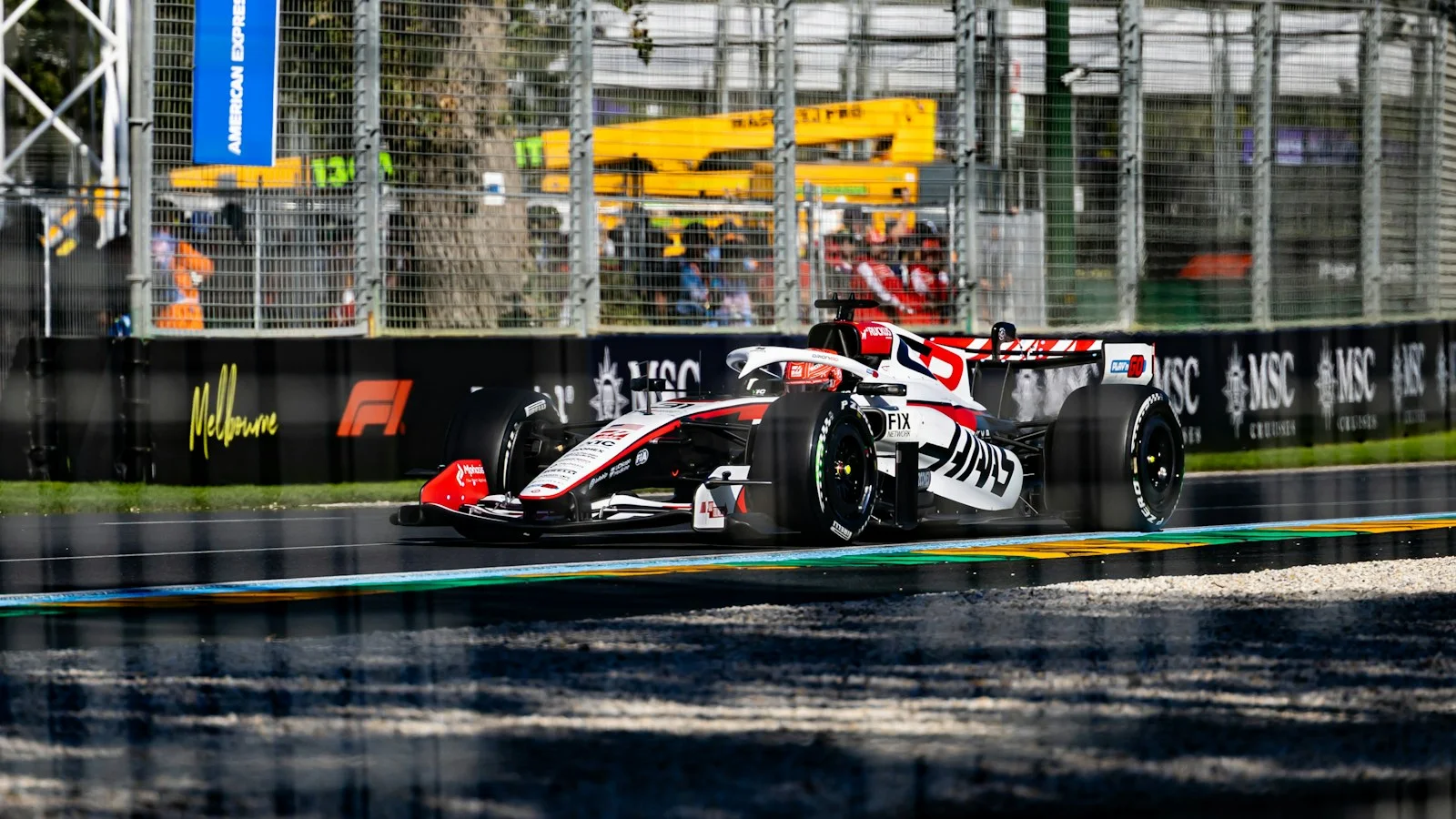 A Formula 1 car on a racing circuit