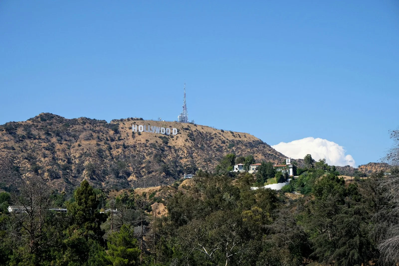 The Hollywood sign above Los Angeles